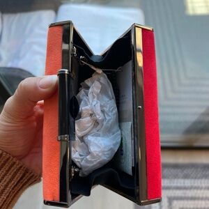 Red and Orange Clutch NWT H&M Multi Colored Clutch Purse with Chain